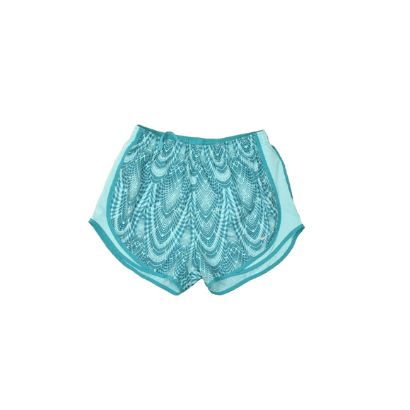 Nike Tempo Women's Dry-FIT Running Shorts Size M Teal Blue Patterned Gym - Picture 1 of 8